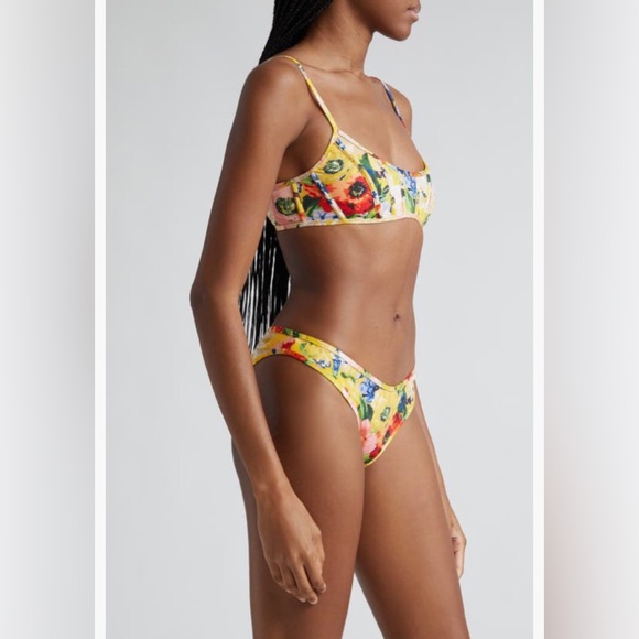 NWT $285 Zimmermann Alight Corset Two-Piece Swimsuit 0 (fits like 4 US), YELLOW! - Picture 3 of 15